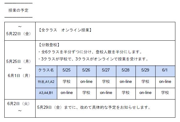 MANABI外語学院 長野校　学校での授業再開のお知らせ